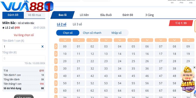 Xổ số 3 miền dù truyền thông song vẫn rất hot tại VUA88